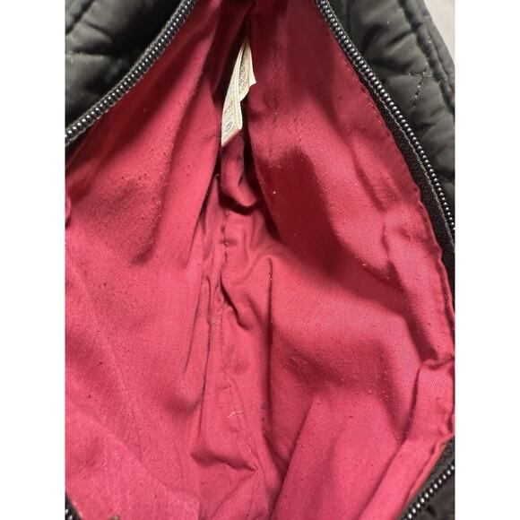 Old Navy Clutch Shoulder Bag Quilted Black Faux Fur Trim Winter EUC - Picture 9 of 10